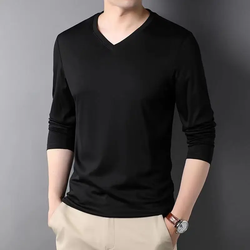 Casual Long Sleeve Men's T-shirt - Slika 3
