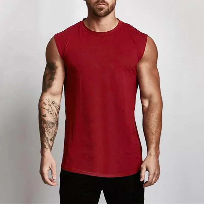 Muscle Fit Sleeveless Cotton Tank - Slika 5