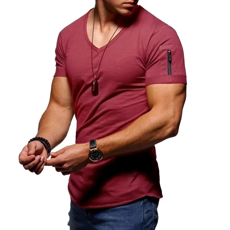 "Novo muško V-Neck majica u velikoj veličini" - Slika 5