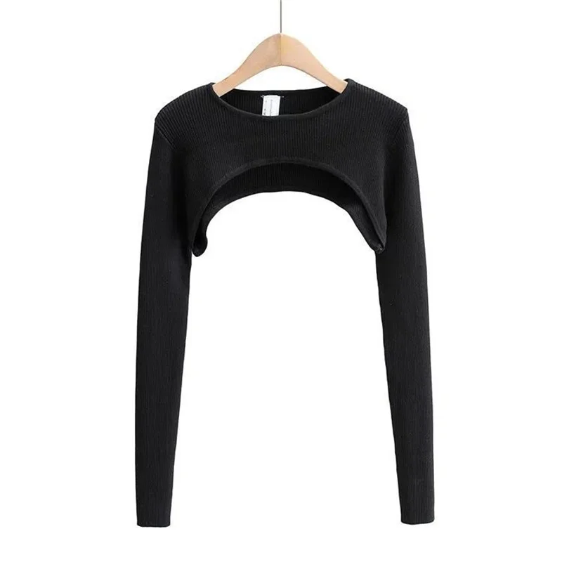 Elegantni crop top sa dugim rukavima za proleće i jesen. - Slika 3