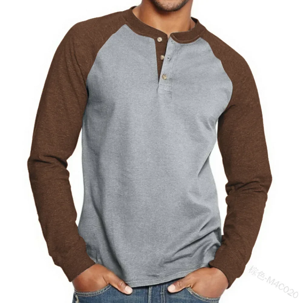 Vintage Black Henley Long Sleeve Shirt - Slika 5