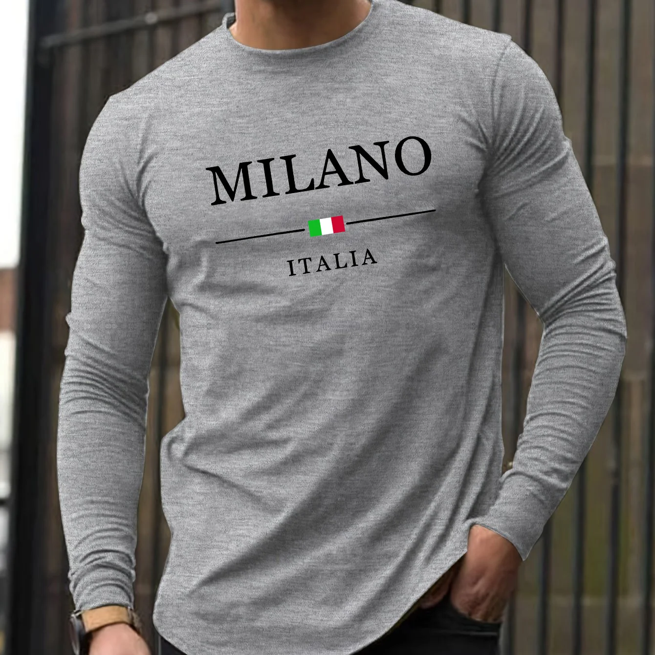 MILANO ITALIA Round Neck Cotton T-Shirt - Slika 3