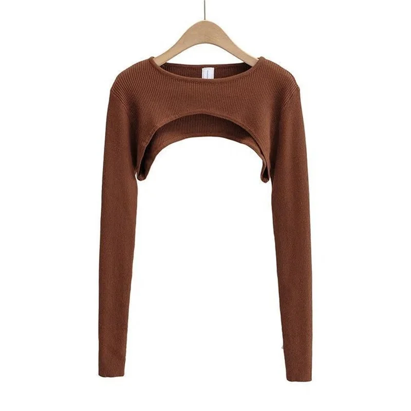 Elegantni crop top sa dugim rukavima za proleće i jesen. - Slika 4