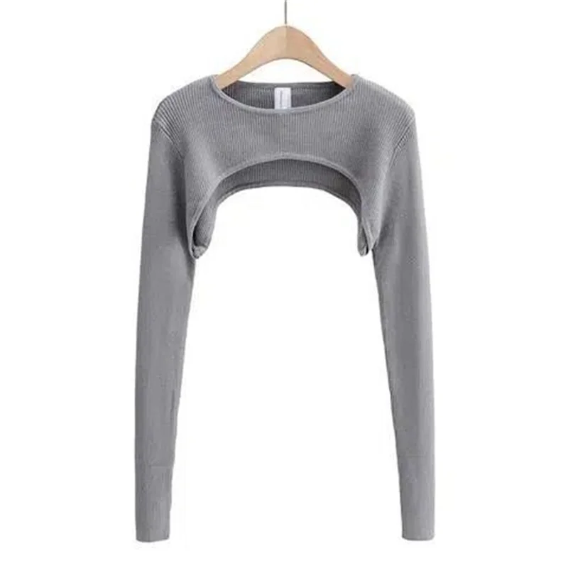 Elegantni crop top sa dugim rukavima za proleće i jesen. - Slika 2