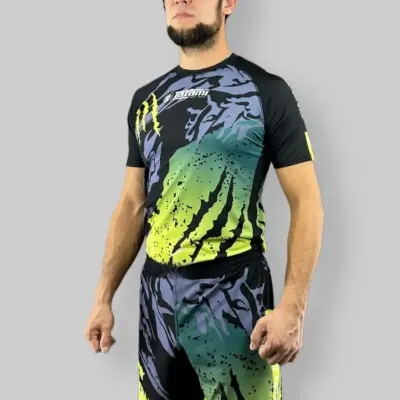 Muška crno-zelena sportska odela za trening BJJ u 2021. godini.