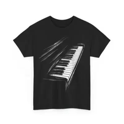 Muzička majica sa motivom klavijature