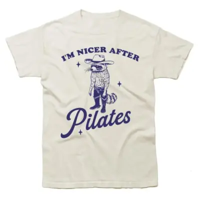Pilates T Shirt - Smesne Majice za Fitnes Instruktore