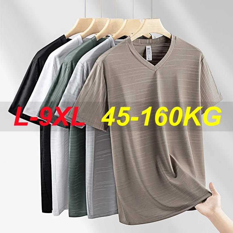 Big Size V-Neck Summer T-Shirt