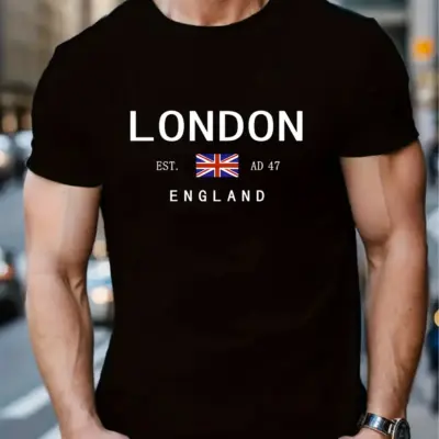 London Patterned Cotton T-Shirt