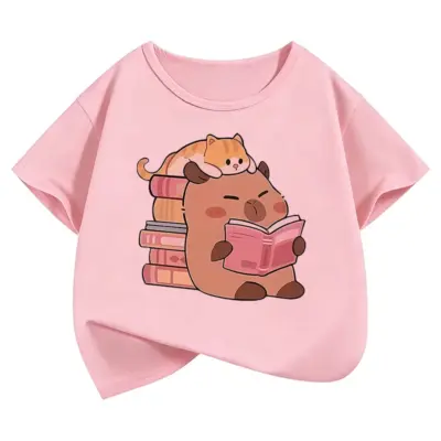 Cute Capybara and Cat T-Shirt